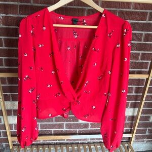 Wild Fable cropped longsleeve blouse